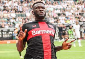 Read more about the article Victor Boniface Shines with Spectacular Double in Bayer Leverkusen 3-0 Win